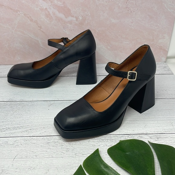 Angel Alarcon Zakia Mary Jane Heels in Black 41 S37 - Picture 2 of 7